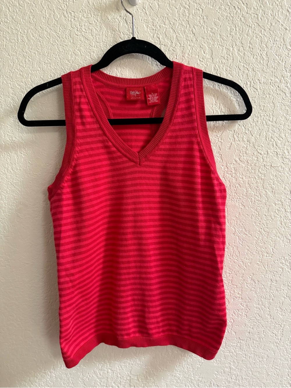 Mossimo Supply Co. Red Striped V‑Neck Tank (vintage)